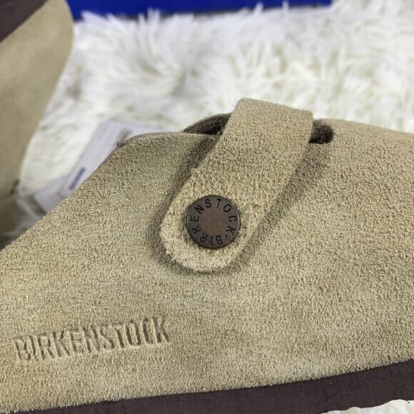 Birkenstock Boston taupe suede mule clogs - Picture 8 of 9